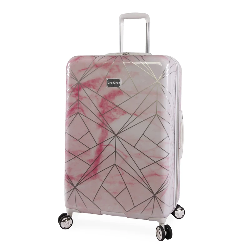 Bebe Women's Luggage Alana 21" Hardside Carry-On, Pink Marble, Carry-ON 21", Luggage Alana 21" Hardside Carry-on - Image 1