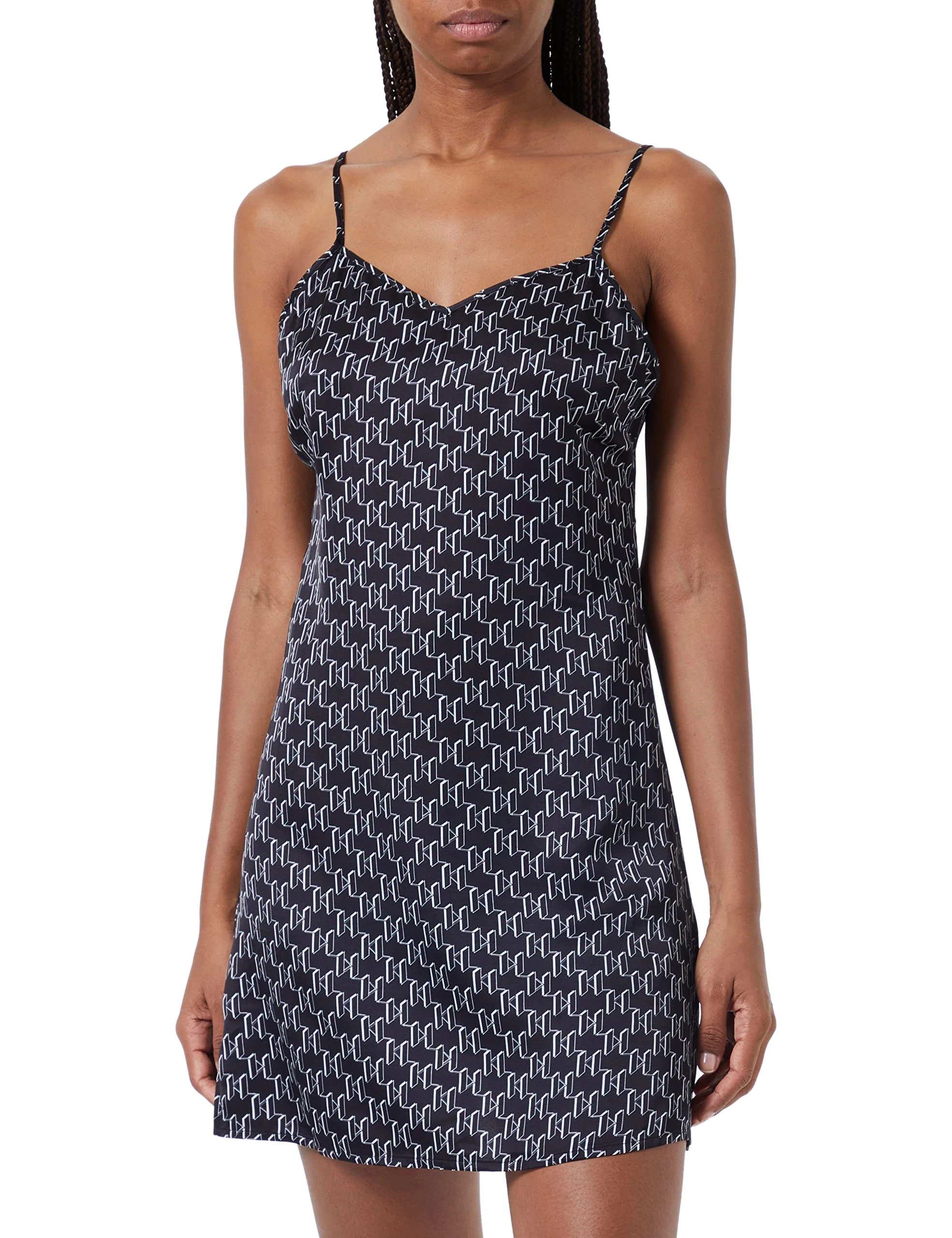 KARL LAGERFELD Women's Kl Monogram Negligee Black XS