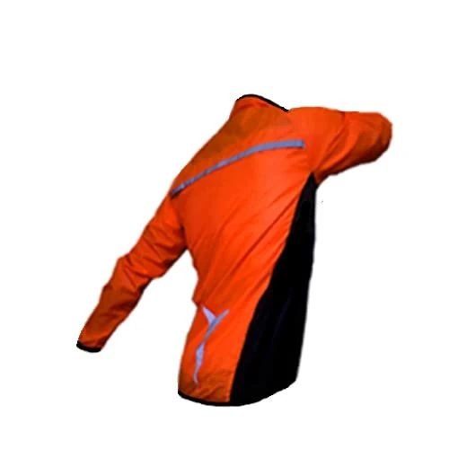 CYCLING JACKET Hi Viz WATERPROOF WINDPROOF BREATHABLE HIGHLY VISIBLE CYCLING RIDING WALKING RUNNING SKATING HIGHLY VISIBLE (LARGE 23 inch pit to pit, ORANGE hi viz)