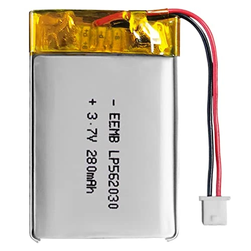 EEMB Lithium Polymer Battery 3.7V 280mAh 562030 Lipo Rechargeable Battery Pack with Wire Molex Connector for Dashcam Bluetooth Speaker - Confirm Device & Connector Polarity Before Purchase