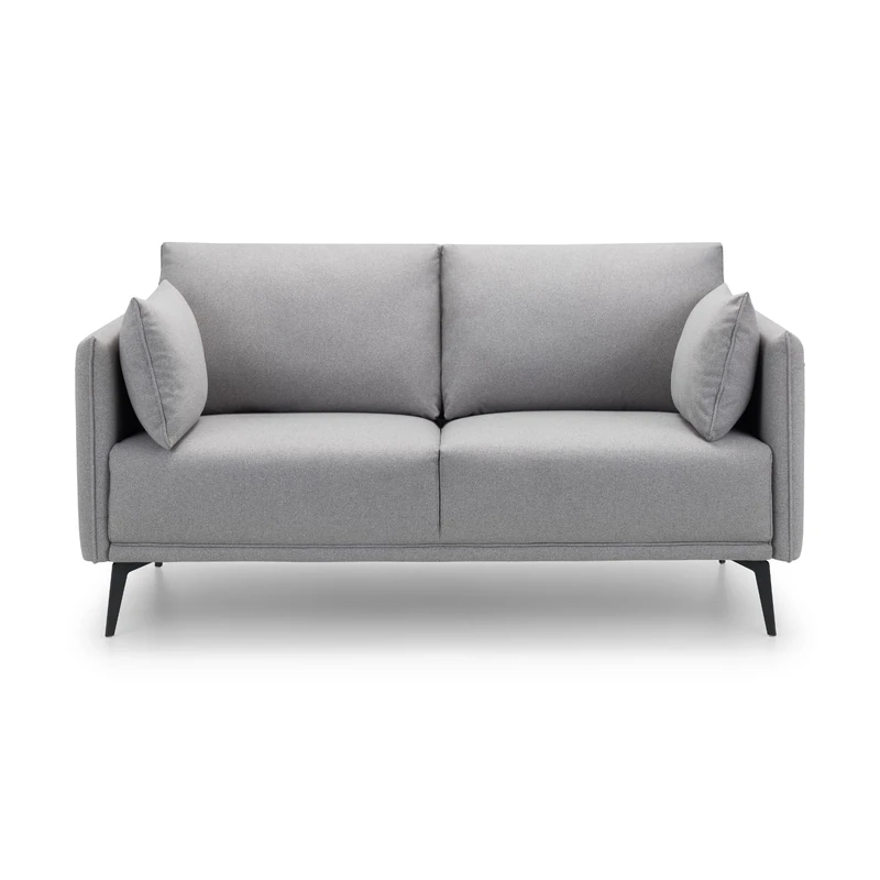 Julian Bowen Rohe 2 Seater Sofa, Platinum Grey