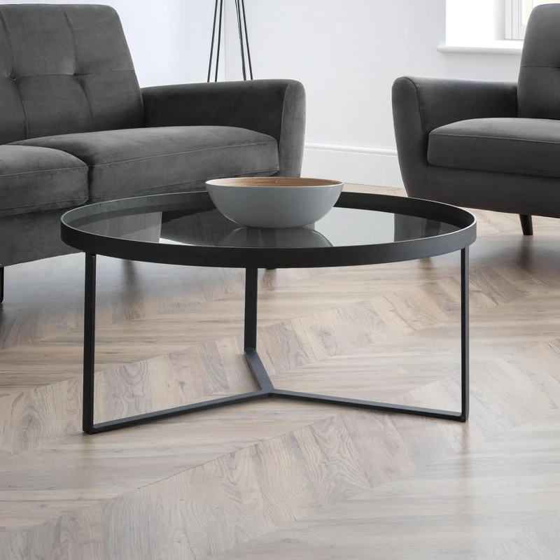 Julian Bowen Loft Coffee Table, Smoked Glass