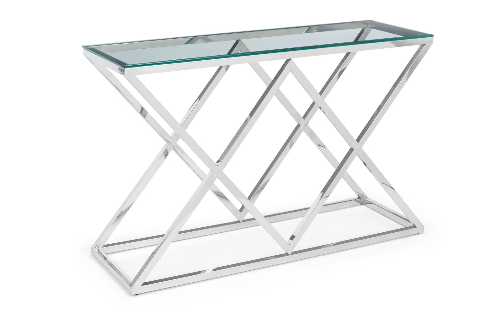 Julian Bowen Biarritz Console Table, Silver