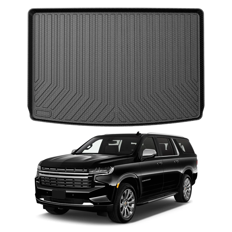 Mixsuper Custom Fit for Cargo Liner 2021 2022 Chevrolet Suburban/GMC Yukon XL Behind The 3rd Row Seats Trunk Liner All Weather Rear Cargo Trunk Floor Mat