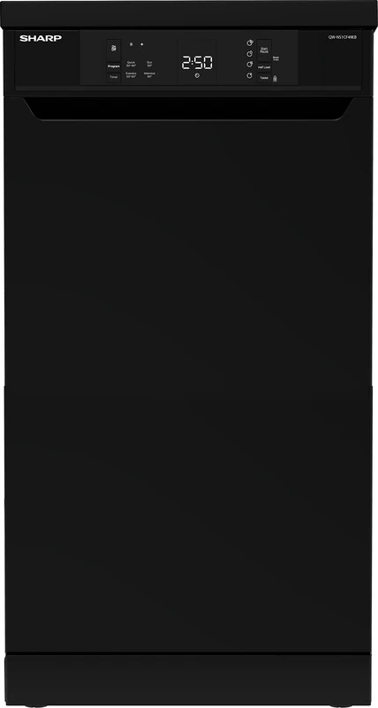 Sharp QW-NS1CF49EB-EN Slimline Dishwasher - Black - E Rated
