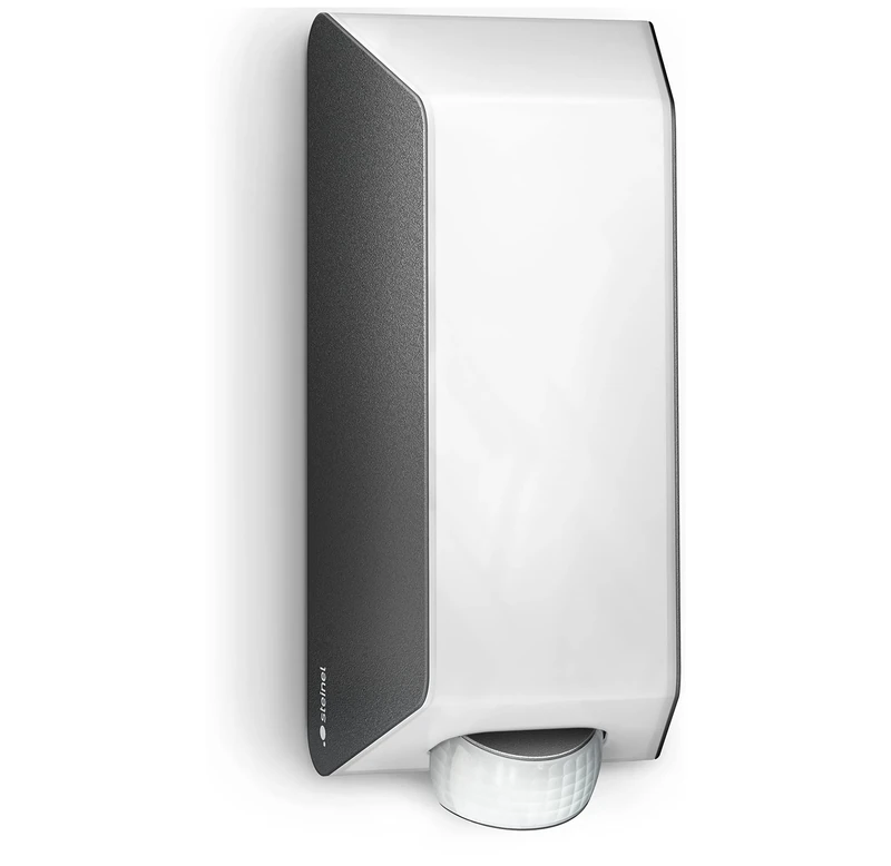 Steinel L 30 S Anthracite Outdoor Wall Light, 180° Motion Sensor, E27 Socket, Modern Wall Lamp, Impact Resistant, Anthrazit