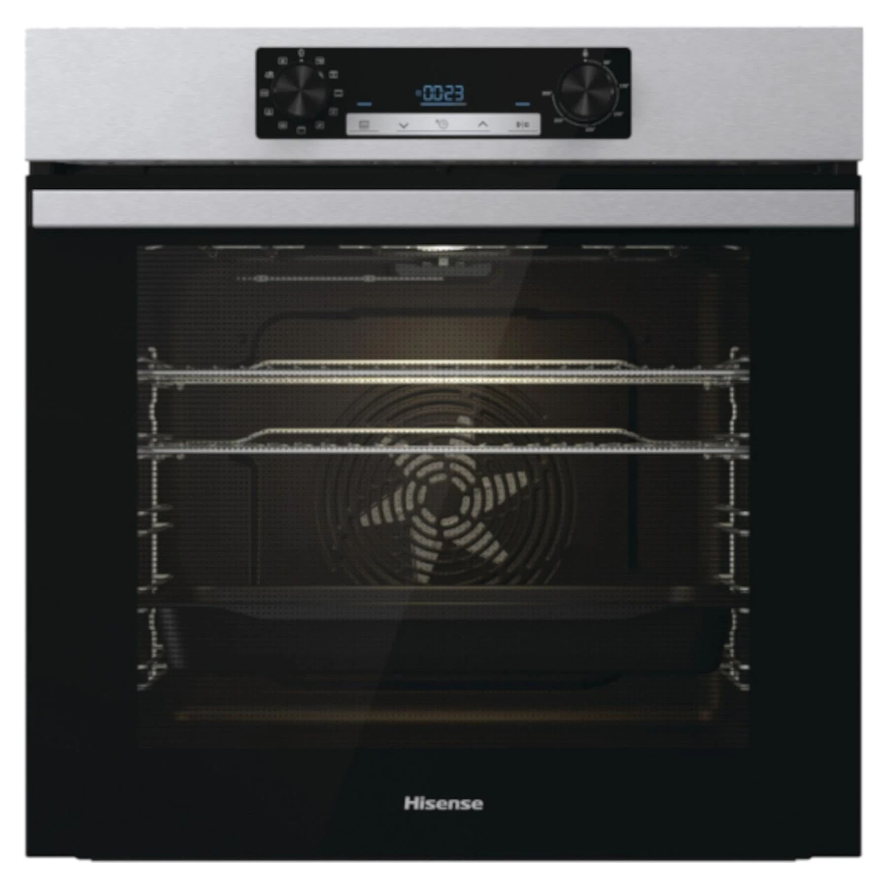 Hisense BI62212AXUK - Built-in 77L Electric Single Oven - Stainless Steel with Even Bake, Pizza Mode, Multiphase Cooking - 22x23x23 inches (LxWxH) - A Rated, Extra Large