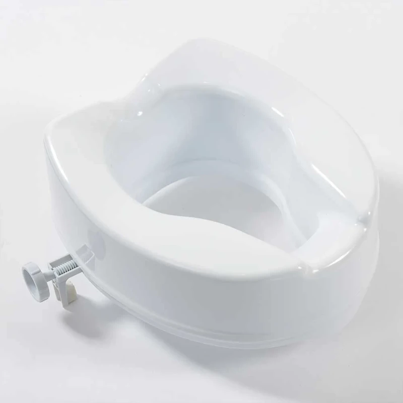 NRS Healthcare Linton Plus Raised Toilet Seat, 150 mm / 6 inch, White