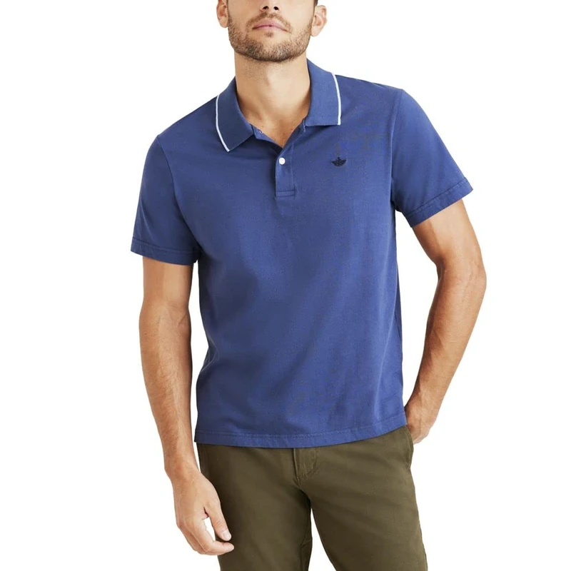 Dockers Men's Perfect Polo T-Shirt, Sargasso Sea, M