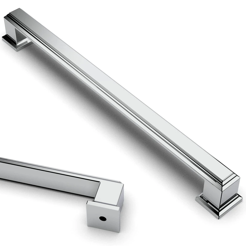 Asidrama 10 Pack 7.5 Inch(192mm) Polished Chrome Kitchen Cabinet Handles Cabinet Pulls Kitchen Cabinet Hardware for Cupboard Drawer Handles Dresser Pulls