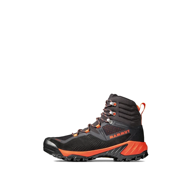 Mammut Men's Sapuen High GTX® Trekking & Hiking Shoes, Black, Hot Red, 9.5 UK