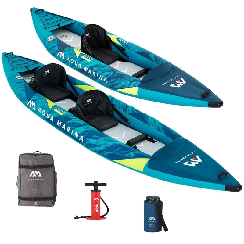 Aqua Marina Steam-312 Professional Kayak Package for 1 Person, 312 cm Length, Blue, 2022