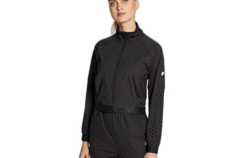 FILA Women's Raceland Cropped Jacket Track, Moonless Night, M