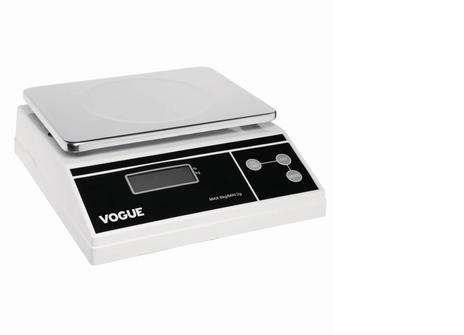 Vogue Digital Platform Scale White St/St - 6kg