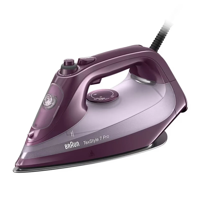 Braun TexStyle 7 Pro SI7181VI, Steam Iron with FreeGlide 3D Technology, EloxalPlus Sole with Precision Tip, Vertical Steam Iron, 300ml Water Capacity, Auto-Off Function, 3100W, Violet - Image 1