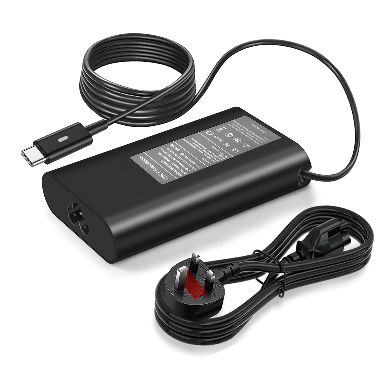 65W USB C Laptop Charger, Compatible HP Laptop Charger USB C for HP EliteBook Elite Spectre X360 X2 830 1030 1040, Envy 11 13 14 15, ProBook 430 G6 G7 G8, ChromeBook Pavilion Type-C Charger