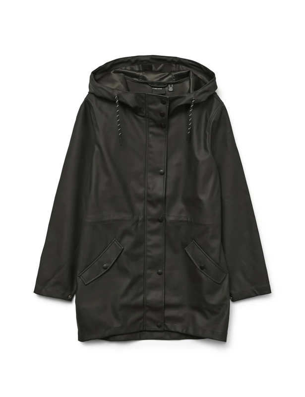 Vero Moda Women's Vmmalou Aw22 Coated Jacket Noos, Black, M