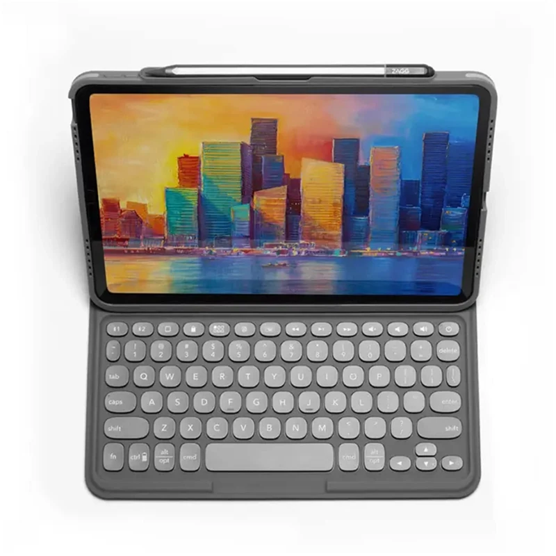 ZAGG Pro Keys Keyboard & Case with Pencil Holder for iPad 11-inch Pro (1st + 2nd Gen)/10.9-inch Air (4th + 5th Gen), QWERTY UK English, Black/Gray