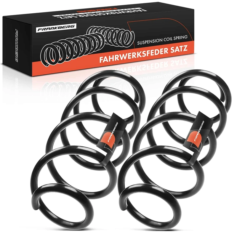 Frankberg 2x Coil Spring Front Suspension Compatible with Superb II 3T4 3T5 2008-2015 P.a.s.s.a.t B6 3C5 2005-2010 P.a.s.s.a.t B6 3C2 2005-2010 P.a.s.s.a.t B7 2010-2014 Replace# 3C0411105C