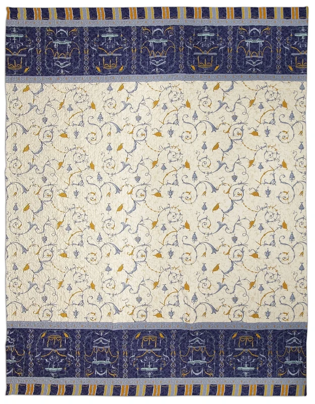 Bassetti OPLONTIS Bedspread Cotton 240 x 255 cm Blue