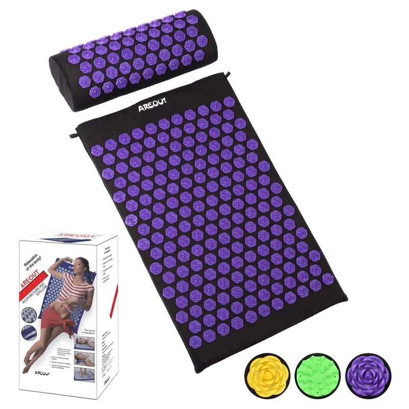 TPE + Sponge Acupuncture Acupuncture Pain Relief Acupuncture Massage Pad Yoga Mat + Pillow Set