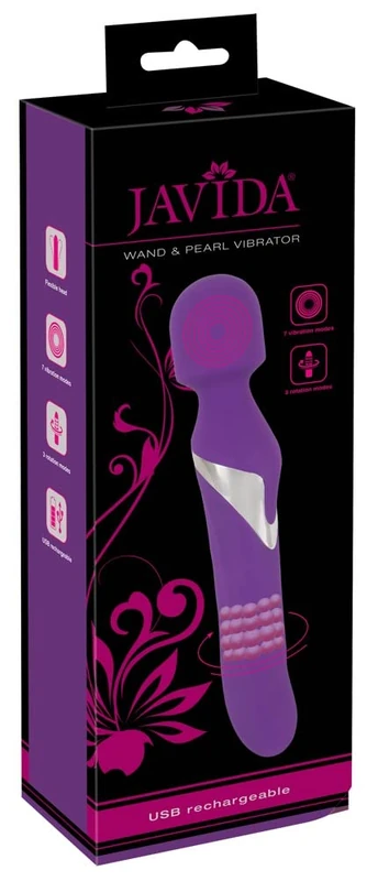 Javida Wand & Pearl Massage Stick Purple One Size