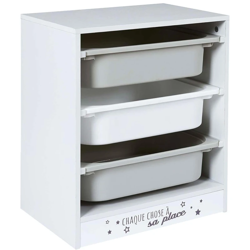 HOME DECO FACTORY MUEBLE ALMACENAJE C/3 CUBETAS