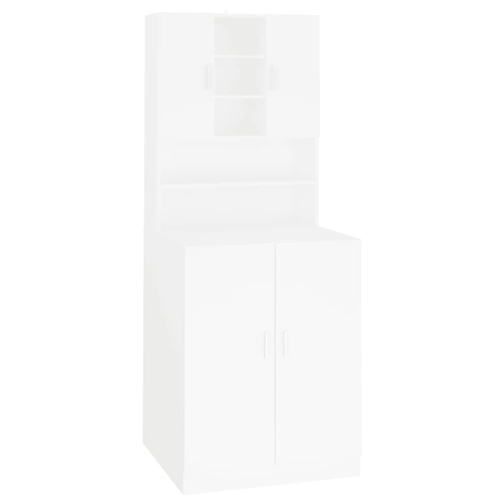 vidaXL Washing Machine Cabinet with Clean Line Design - Sturdy Engineered Wood, Extra Storage, Easy to Assemble, Perfect Dimensions for Functionality, in Elegant White.