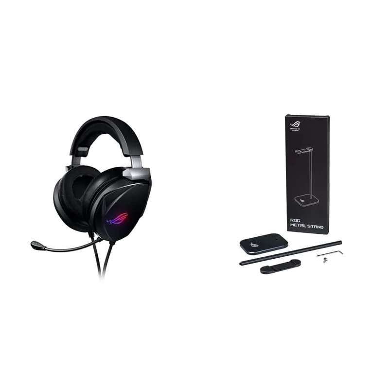 ROG Theta 7.1 USB-C Gaming Headset with 7.1 Surround Sound and ROG Headset Stand