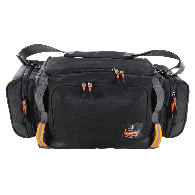 Ergodyne Durable Jobsite Work Gear Bag, Padded Shoulder Strap, 34L, Black, Durable Jobsite Work Gear Duffel Bag, Padded Shoulder Strap, 34L, Black, Durable Jobsite 34 Litre Sports Bag for Work
