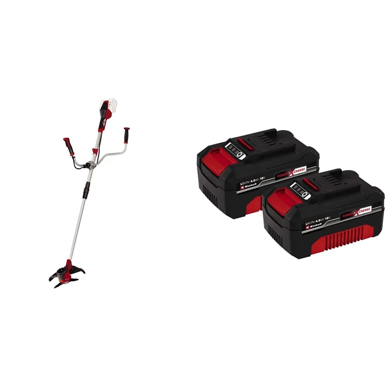 Einhell Power X-Change 36V Cordless Brush Cutter and Grass Trimmer | Brushless Motor, Auto Line Feed, Electronic Speed Control | AGILLO 36/255 BL Strimmer With 2 x 4.0 Ah Batteries