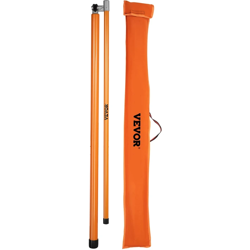 VEVOR Load Height Measuring Stick, 15' Sturdy Fiberglass Truck Height Stick with Adjustable Pole, Non-Conductive Truck Height Measuring Stick with Carrying Bag, Height Stick for Trucks, Car Haulers - Image 1