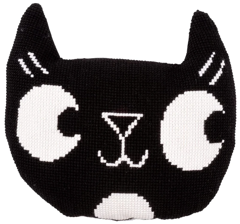 Vervaco Cross Stitch Cushion Kit with Eva Sheep Back Black Cat