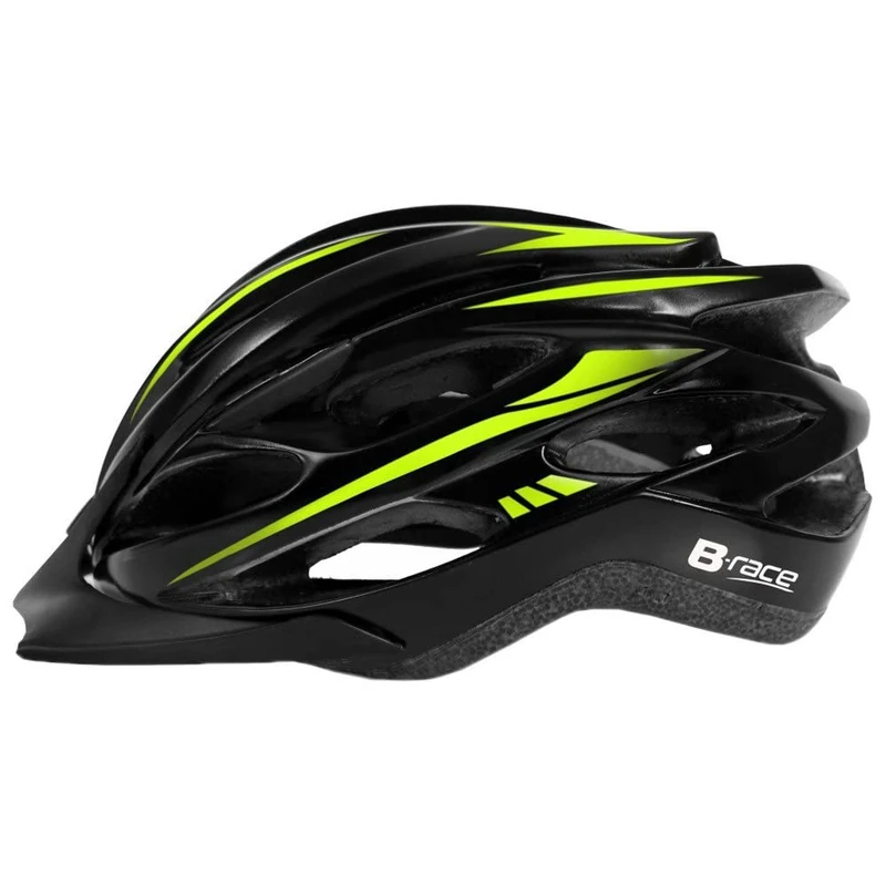 B-RACE Unisex - Adult Helmets Granith In-Mold Black/Lime L 58/62, Blue