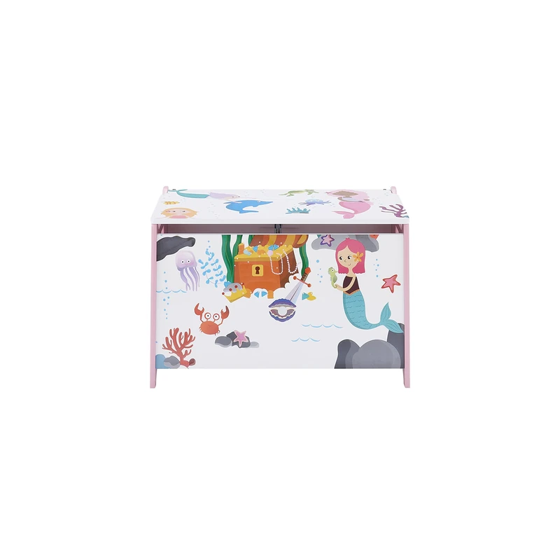 House & Homestyle Mermaid Storage Box 36.6 x 59.5 x 39.1cm – Decorative & Practical, Perfect for Clearing Clutter in Bedrooms or Playrooms