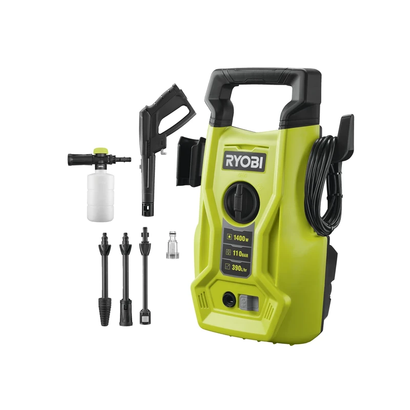 RYOBI RY110PWA 1400W 110bar Pressure Washer - Turbo Lance Included