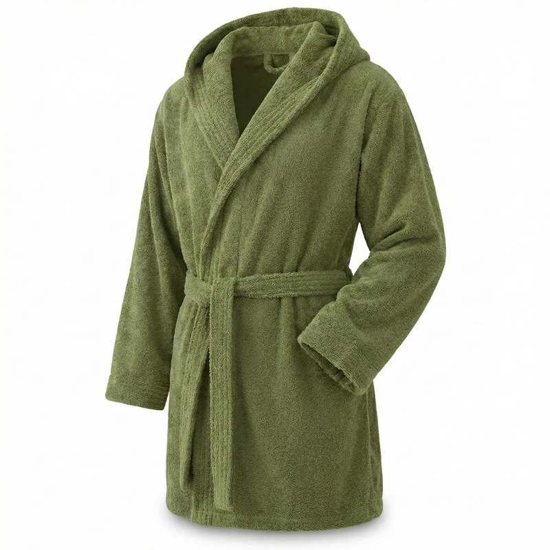 Top Towels - Unisex Bathrobe - Shower Bathrobe for Men or Women - 100% Cotton - 500 g/m2 - Terry Robe-S