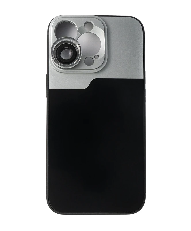 SYSTEM-S Macro Lens 2.8X HD Filter 24 mm with Case in Black for iPhone 13 Pro