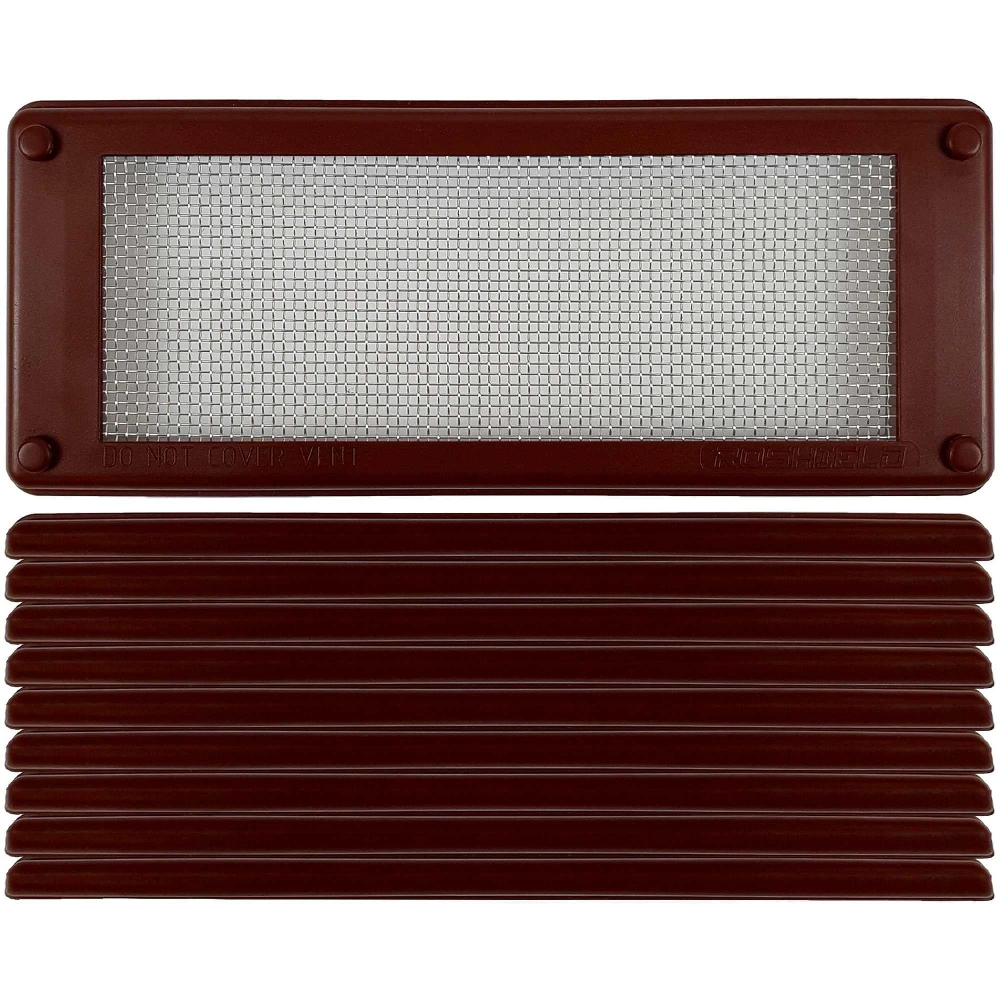 Roshield Pest Proofing Air Brick Mesh Vent Cover | Mouse Insect Rodent Control Prevention x 10 (Brown, Standard)