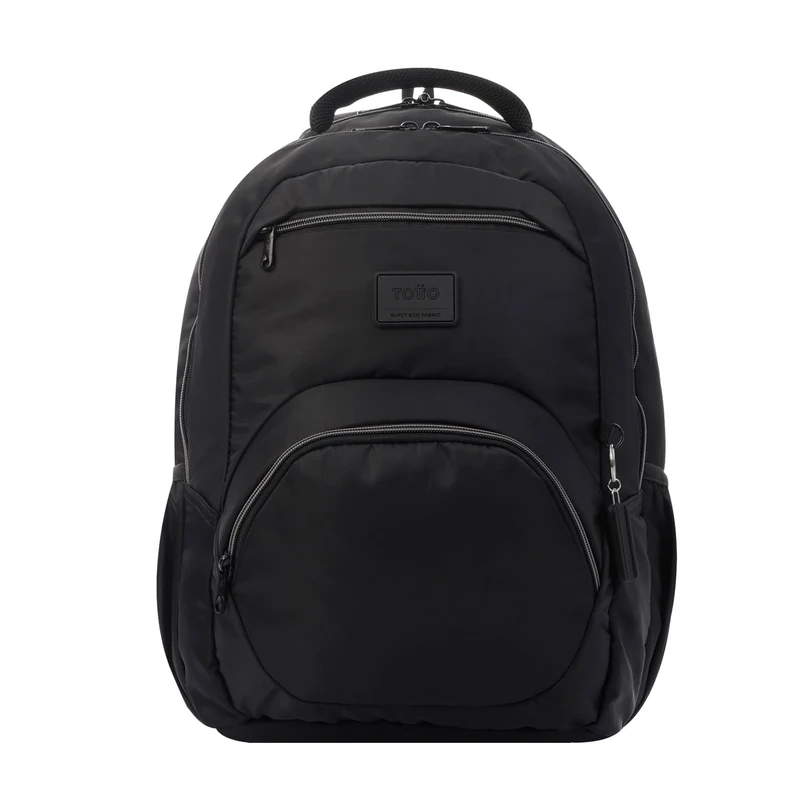 TOTTO - Laptop Backpack 14 Inches, Tracer 4 Model, Eco-Friendly Backpack, 3 Compartments, Zipper with Lock Ring, 2 Bottle Pockets