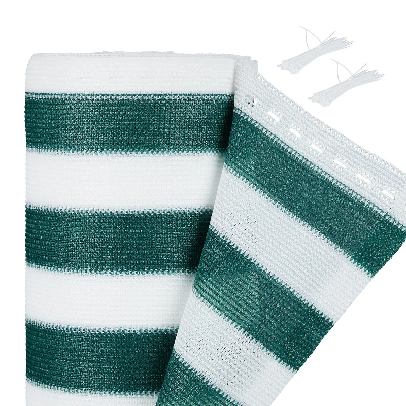 Relaxdays Garden Privacy Screen, for Balcony & Patio, UV Resistant, HDPE, 1.5 m x 25 m, Green/White