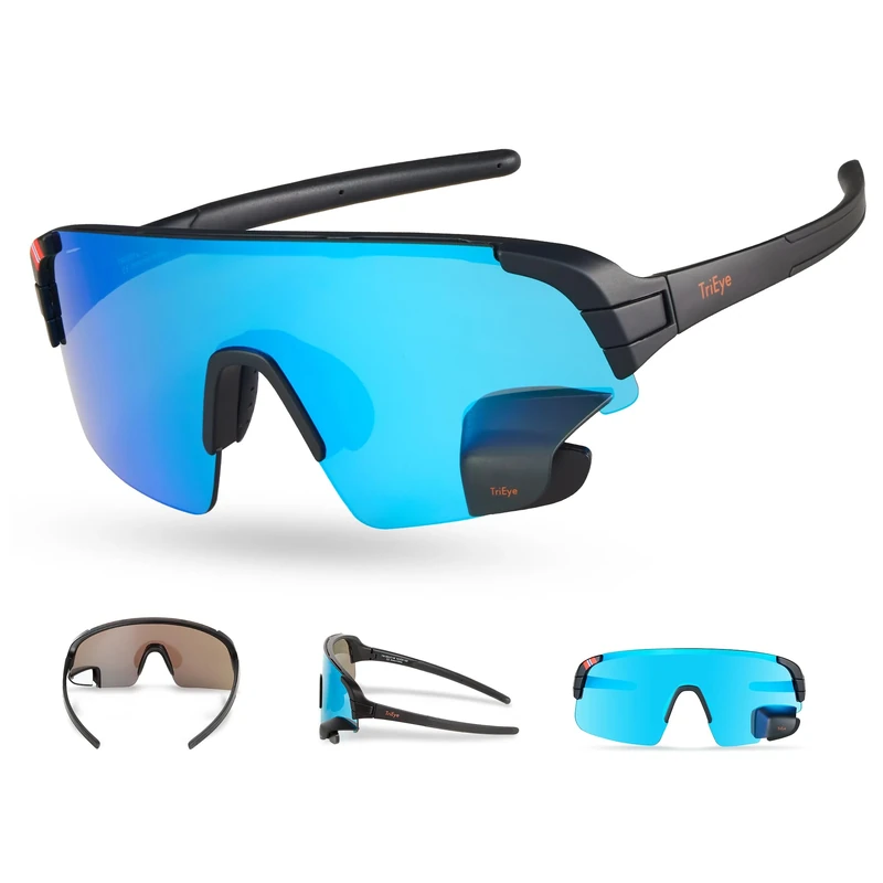 TriEye Eyewear Trieye View Sport Revo Max Blue Glasses Blue M