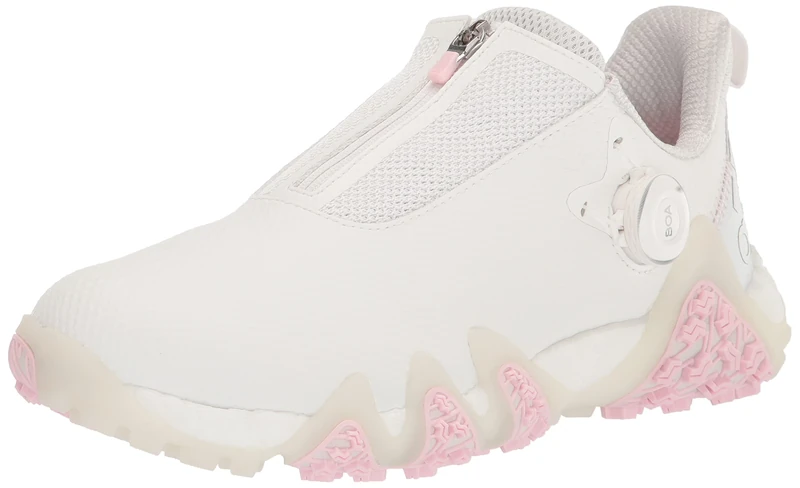 adidas Women's Codechaos 22 Boa Spikeless Shoes Golf, Footwear White/Silver Metallic/Clear Pink, 8 UK