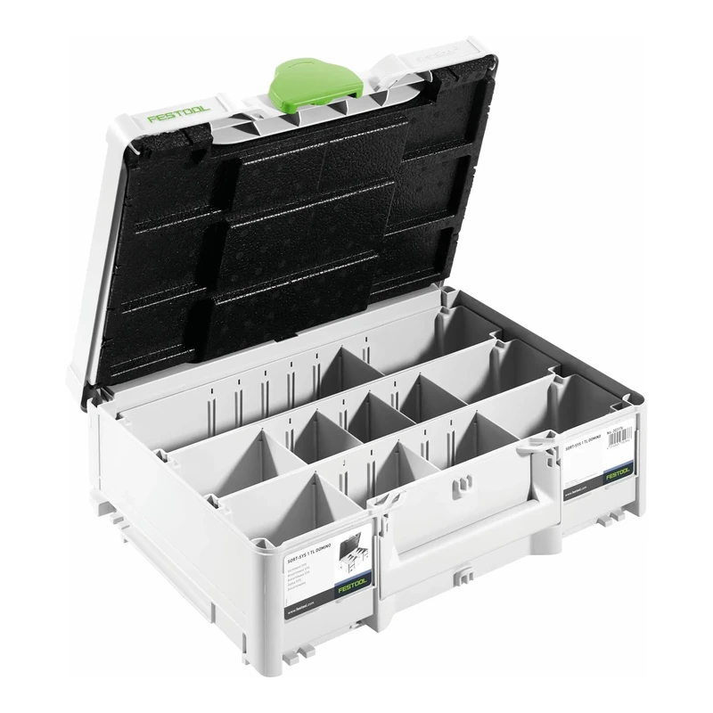 Festool 576796 Systainer T-LOC SORT-SYS3 M 137 DOMINO, Grey, 13.7 cm*39.6 cm*29.6 cm