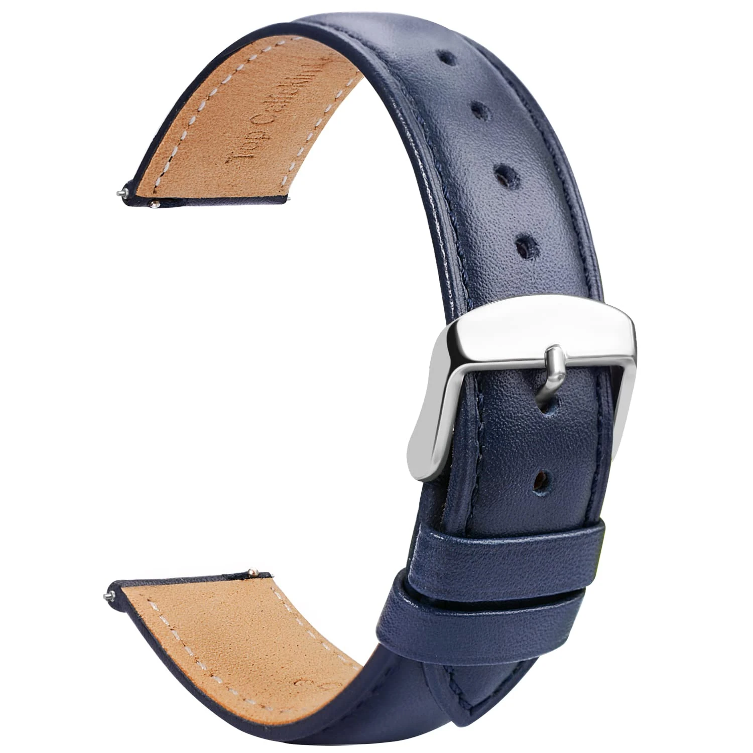 TStrap Leather Watch Straps 20mm - Soft Blue Quick Release Watch Bracelet - Smart Watch Strap for Men Women Replacement – 14mm 16mm 18mm 19mm 21mm 22mm 23mm 24mm
