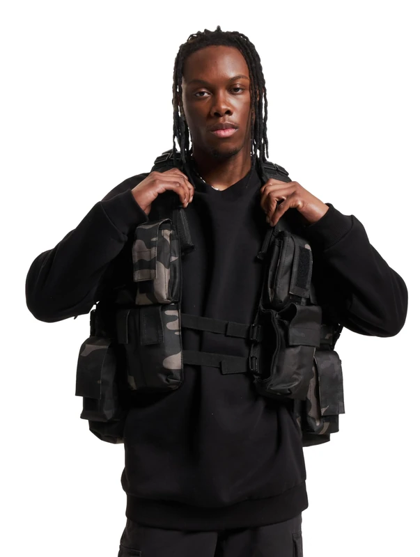 Brandit Tactical Vest, Darkcamo, OS