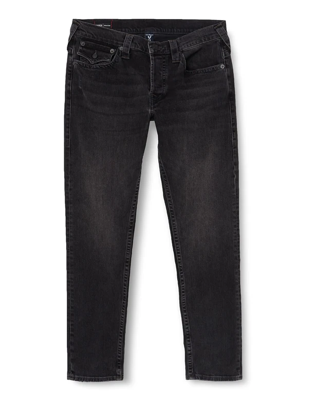 True Religion Men's Marco Jeans, Black Denim, 29W (Regular)
