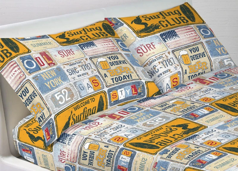 BIANCHERIAWEB WEB LINEN 100% Cotton Bedding Set, French Bed Sheets, Vintage Design