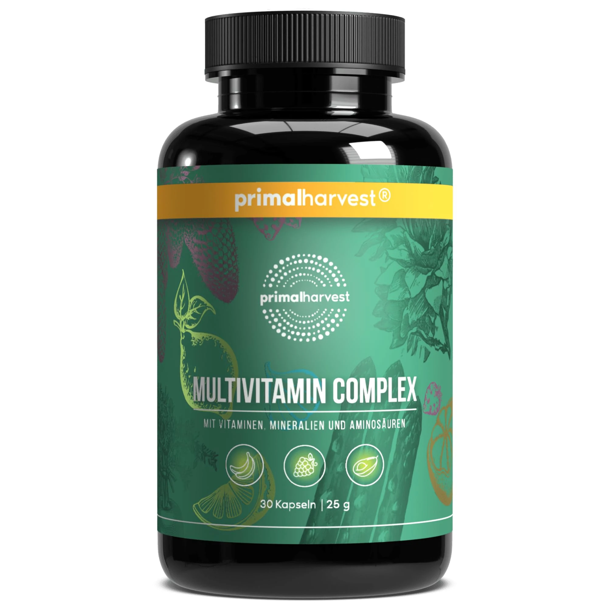 Primal Harvest Multivitamin Complex - Daily One-A-Day Supplement with Biotin, Zinc & Vitamin Complex, High Dosage, for Men & Women,1 Pack: 30 Servings