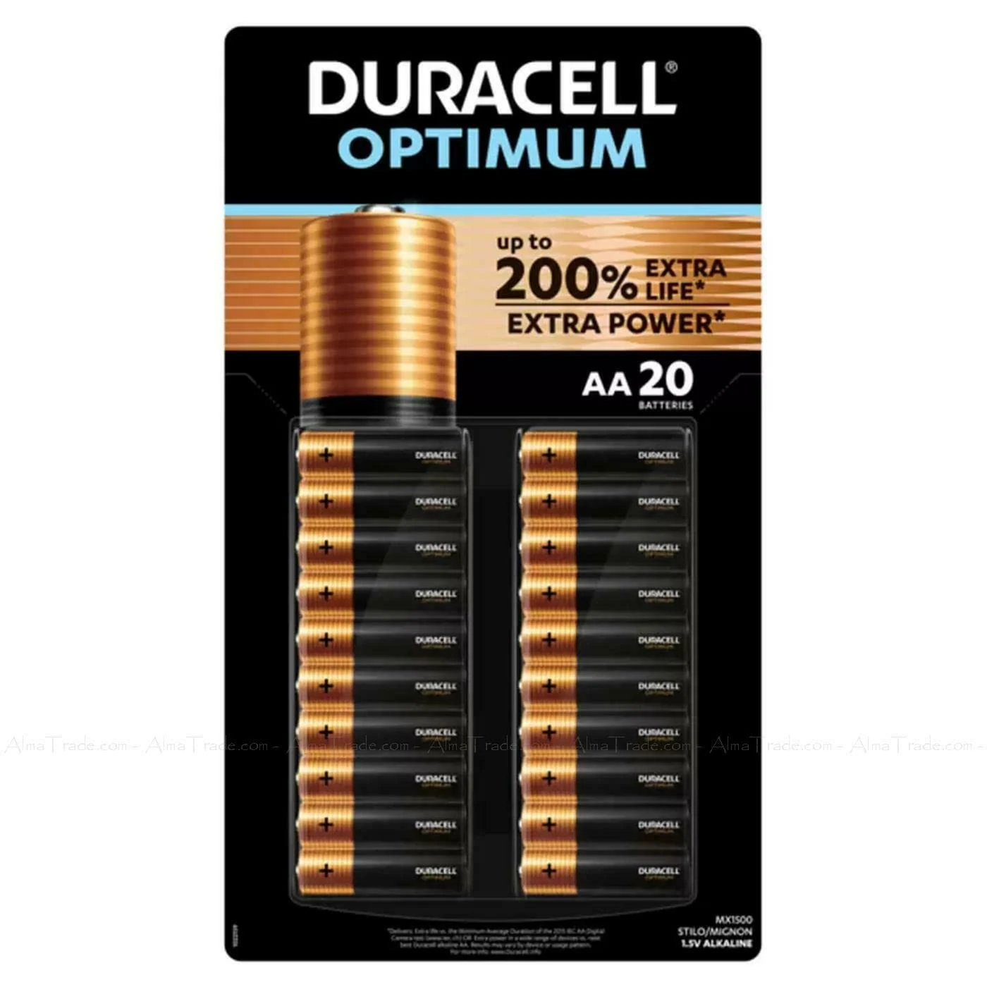 Duracell Optimum AA Batteries - 20 Pack